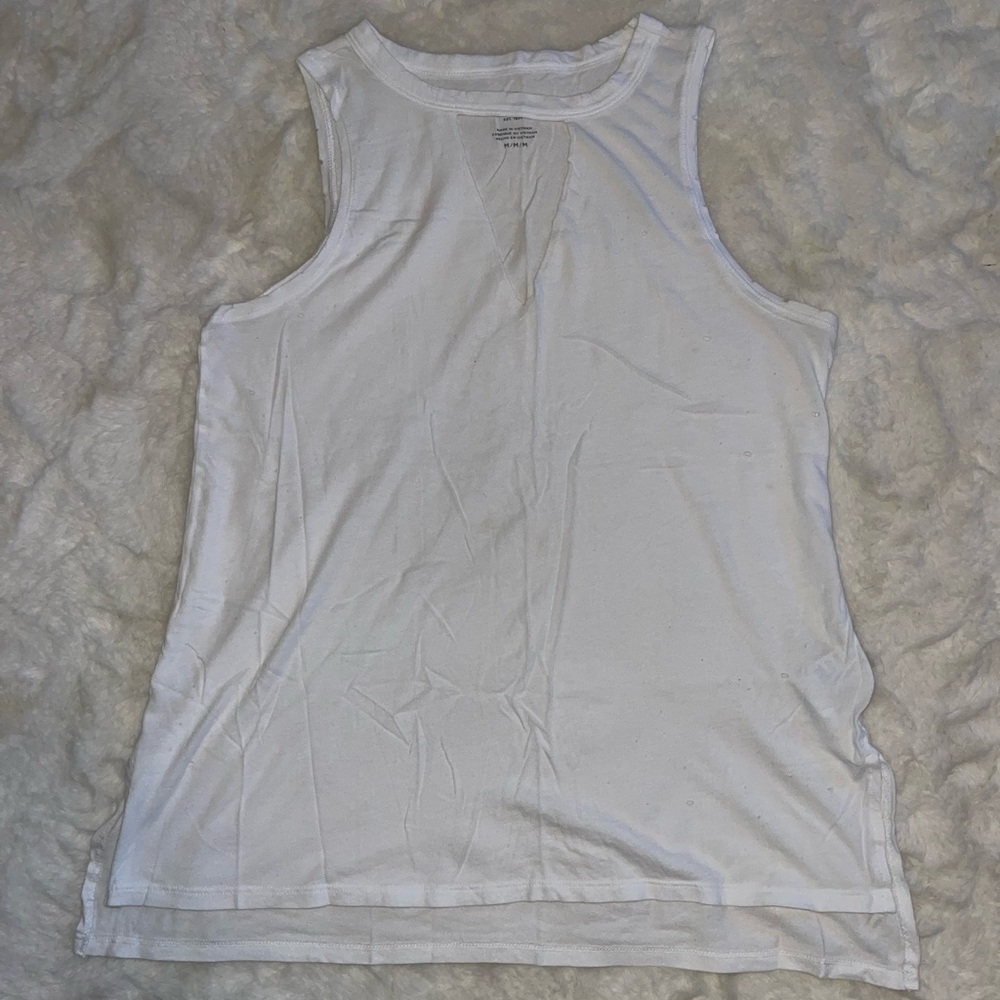 American Eagle Distressed Burn Out V-Neck Tank Top